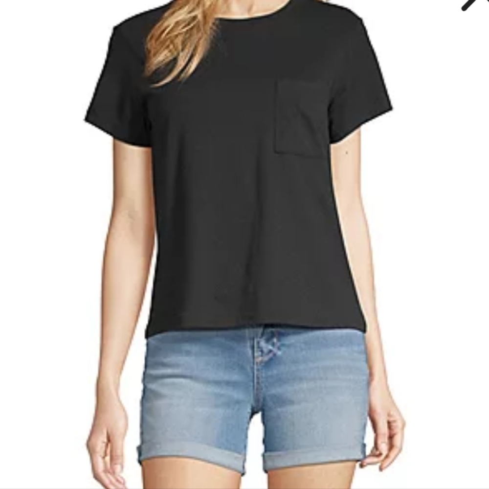 Arizona Jean Company Black short sleeve tee shirt, Size XXL, Black pocket tee